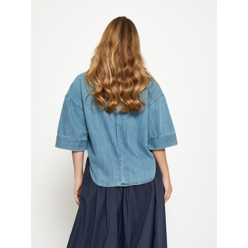 Peppercorn Noèlle Denim Shirt - Mid Blue Denim