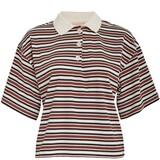 Peppercorn Naja Polo T-Shirt - Cherry Mahogany Stripe