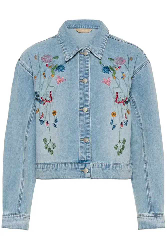 Culture Tiala Aniceta Embroidery Jacket - Light Blue Wash