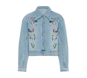 Culture Tiala Aniceta Embroidery Jacket - Light Blue Wash