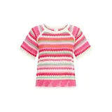 ICHI Bandie Pullover - Multicolor Stripe Azalea