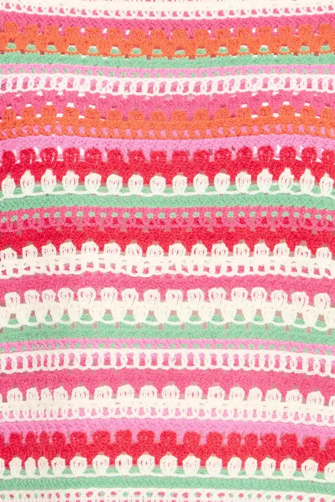 ICHI Bandie Pullover - Multicolor Stripe Azalea