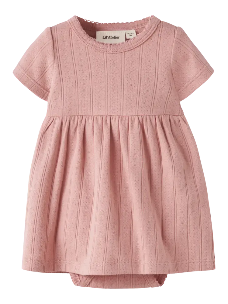 Lil' Atelier Falina SS Body Dress - Misty Rose