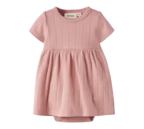 Lil' Atelier Falina SS Body Dress - Misty Rose