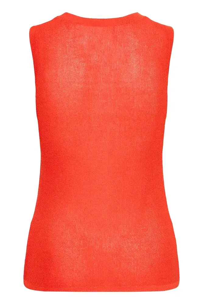 ICHI Delany Top - Fiery Red