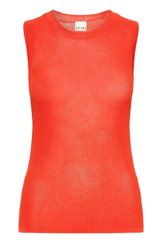 ICHI Delany Top - Fiery Red