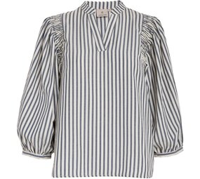 Peppercorn Ninka Blouse - Whitecap Grey Stripe