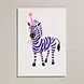 Petra Boase Risograph Print A4 - Zebra