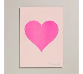 Petra Boase Risograph Print A4 - Pink Heart Petra Boase Risograph Print A4 - Pink Heart