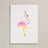 Petra Boase Risograph Print A4 - Flamingo