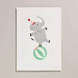 Petra Boase Risograph Print A4 - Elly on Ball