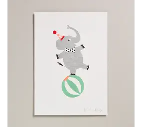 Petra Boase Risograph Print A4 - Elly on Ball Petra Boase Risograph Print A4 - Elly on Ball