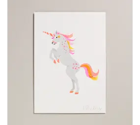 Petra Boase Risograph Print A4 - Unicorn Petra Boase Risograph Print A4 - Unicorn