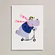 Petra Boase Risograph Print A4 - Hippo