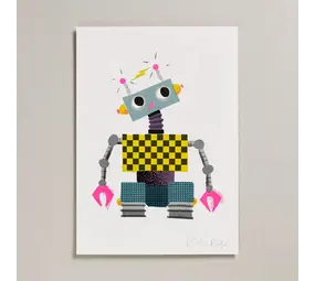 Petra Boase Risograph Print A4 - Robot Petra Boase Risograph Print A4 - Robot