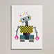 Petra Boase Risograph Print A4 - Robot