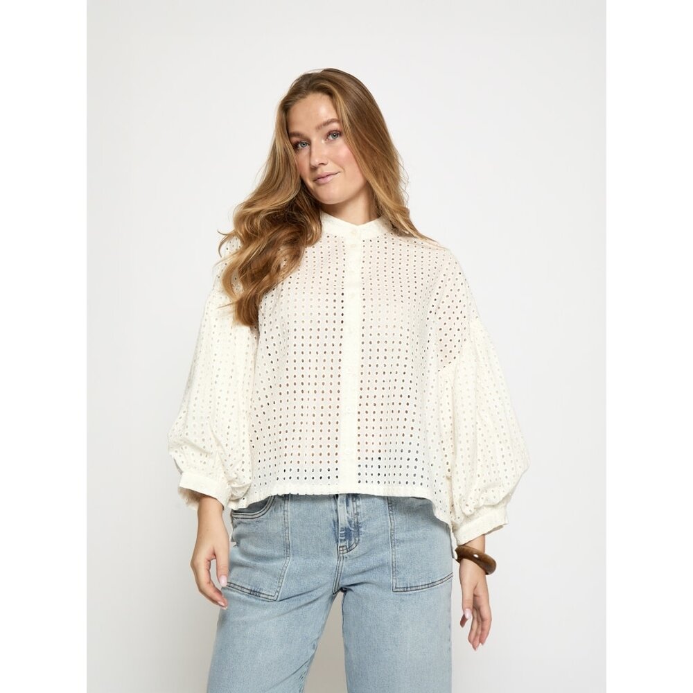 Peppercorn Nanett Shirt - Cloud Dancer