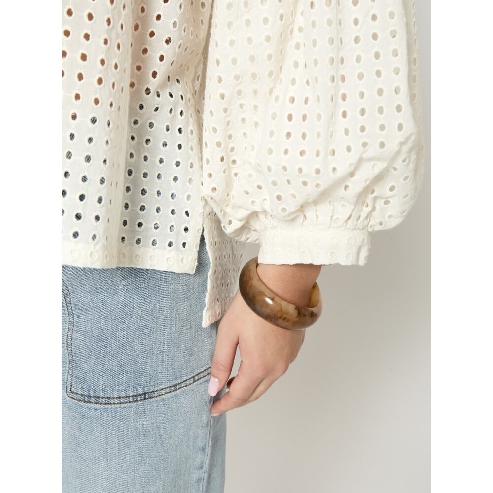 Peppercorn Nanett Shirt - Cloud Dancer