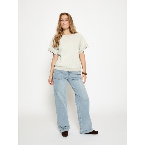 Peppercorn Nicia Oversized Top - Whitecap Creme