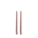 Uyuni LED taper candle 2,3x25, Smooth, 2-pack Rose Powder