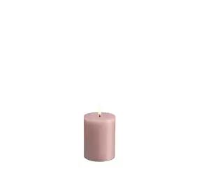 Uyuni LED pillar candle Rustic - 7,8x10 cm Rose Powder