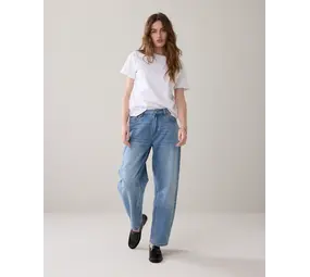 Summum Woman Jeans cocoon leg Vintage cotton twill - Vintagebluedenim Summum Woman Jeans cocoon leg Vintage cotton twill - Vintagebluedenim