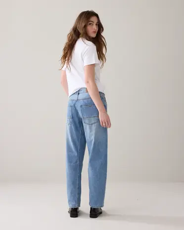 Summum Woman Jeans cocoon leg Vintage cotton twill - Vintagebluedenim Summum Woman Jeans cocoon leg Vintage cotton twill - Vintagebluedenim