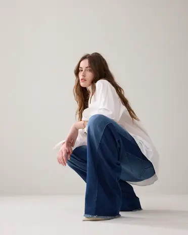 Summum Woman Jeans wide leg Soft flowy denim