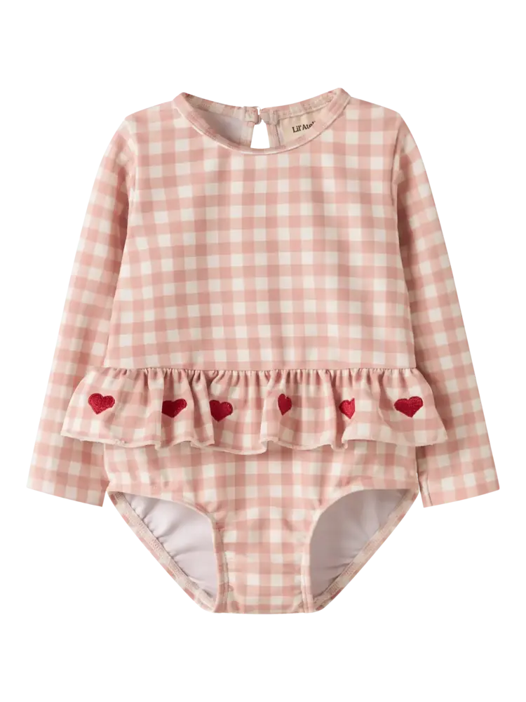 Lil' Atelier Finley LS Swimsuit - Misty Rose