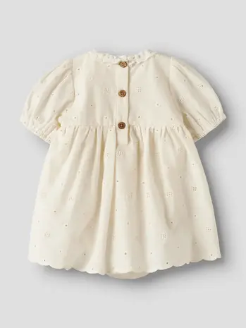Lil' Atelier Flores SS Body Dress - Coconut Milk