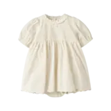 Lil' Atelier Flores SS Body Dress - Coconut Milk