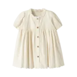 Lil' Atelier Flores SS Dress - Coconut Milk