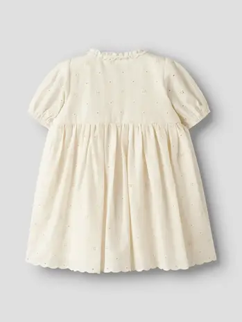 Lil' Atelier Flores SS Dress - Coconut Milk