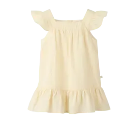 Lil' Atelier Folly Strap Loose Dress - Coconut Milk Sahara Sun