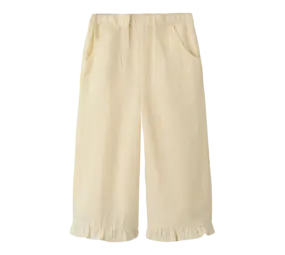 Lil' Atelier Folly Wide Pant - Coconut Milk Sahara Sun