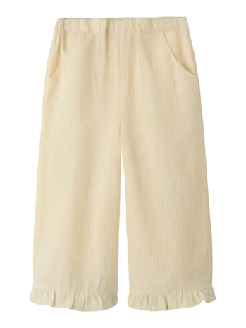 Lil' Atelier Folly Wide Pant - Coconut Milk Sahara Sun