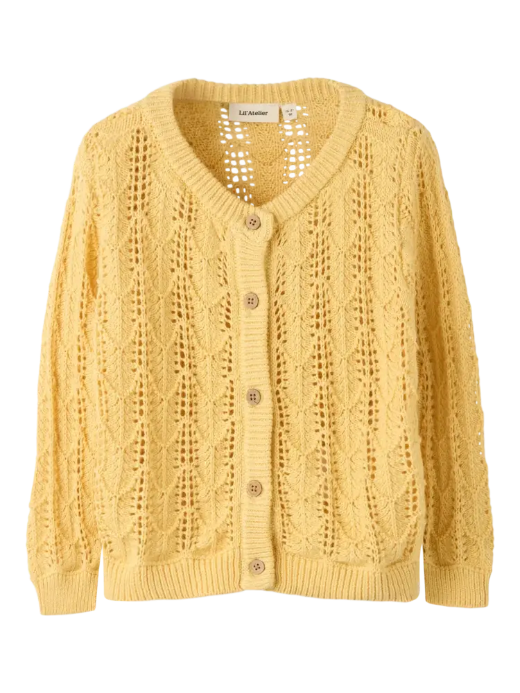 Lil' Atelier Fea LS Knit Card - Sahara Sun