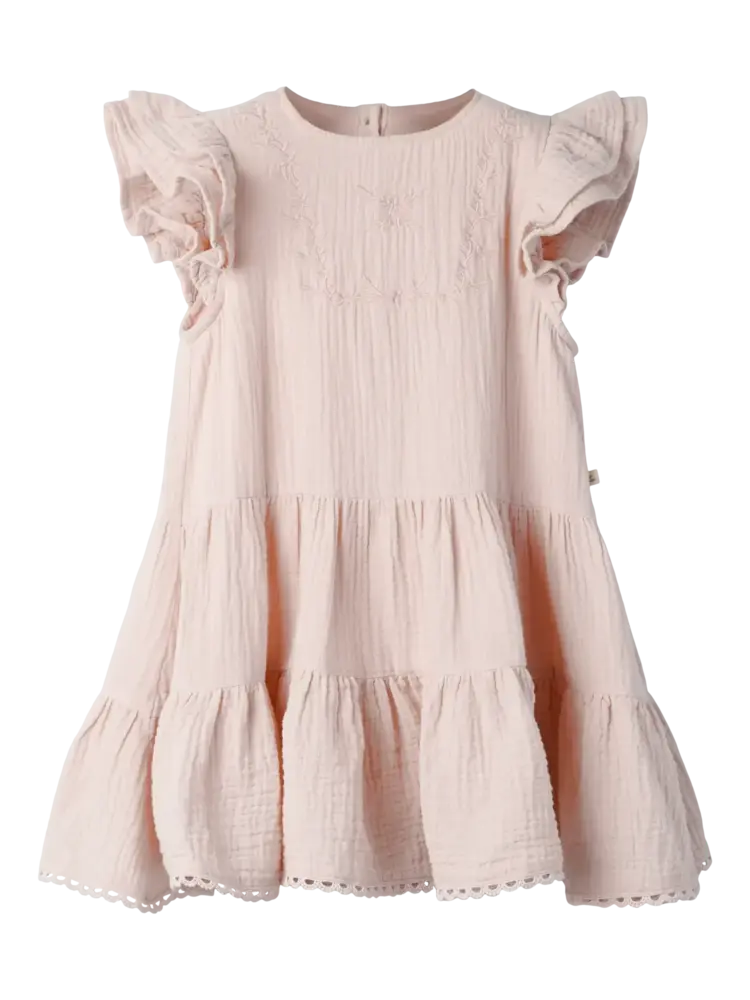 Lil' Atelier Fulina SS Loose Dress - Peach Whip