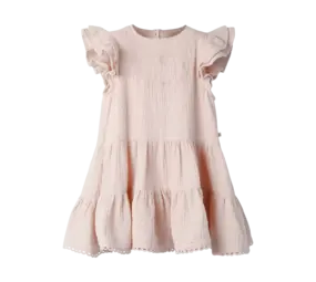 Lil' Atelier Fulina SS Loose Dress - Peach Whip