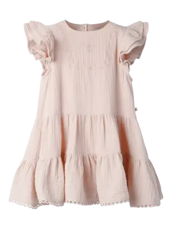 Lil' Atelier Fulina SS Loose Dress - Peach Whip