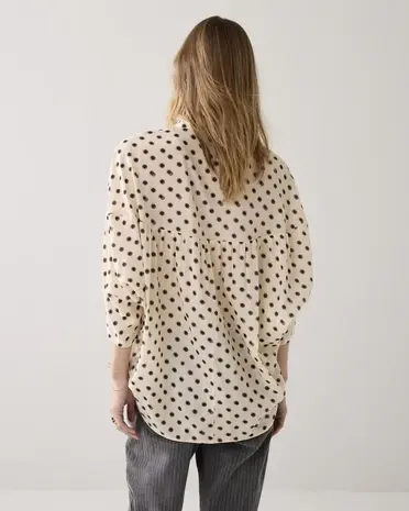 Summum Woman Blouse Blury dots - Ivory