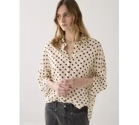 Summum Woman Blouse Blury dots - Ivory