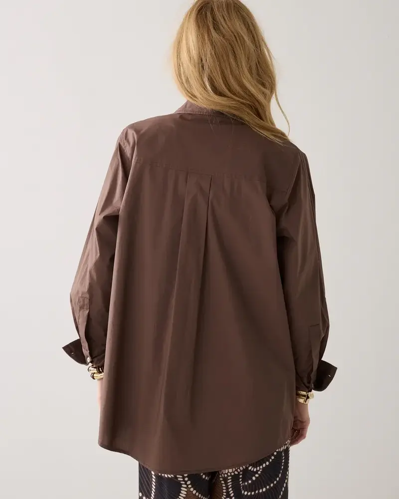 Summum Woman Blouse Crispy poplin - Coffee Summum Woman Blouse Crispy poplin - Coffee