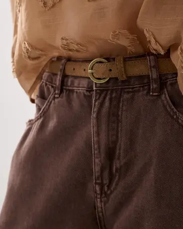 Summum Woman Belt Small suede - Cinnamon