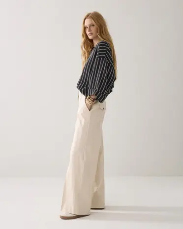 Summum Woman Trousers wide leg Cotton blend - Ivory
