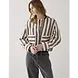 Summum Woman Jacket Stripe Reversible - Black-Ivory Summum Woman Jacket Stripe Reversible - Black-Ivory