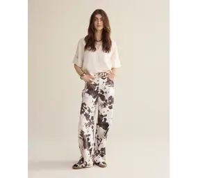 Summum Woman Baggy straight pant Cow printed twill - Multicolour Summum Woman Baggy straight pant Cow printed twill - Multicolour