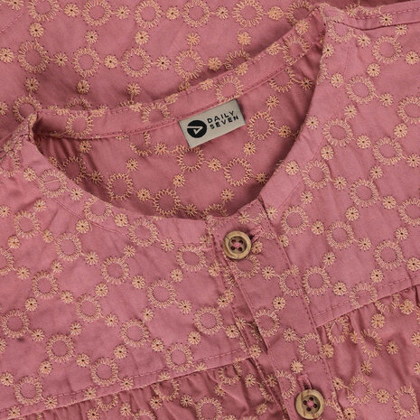 Daily7 Shirt Ruffle Broderie - Heather Rose