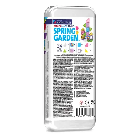 MAGNA-TILES MAGNA-TILES - Micro MAGS Travel Set - Spring Garden - 24 pieces