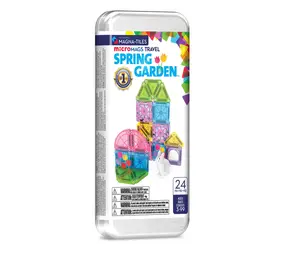 MAGNA-TILES MAGNA-TILES - Micro MAGS Travel Set - Spring Garden - 24 pieces